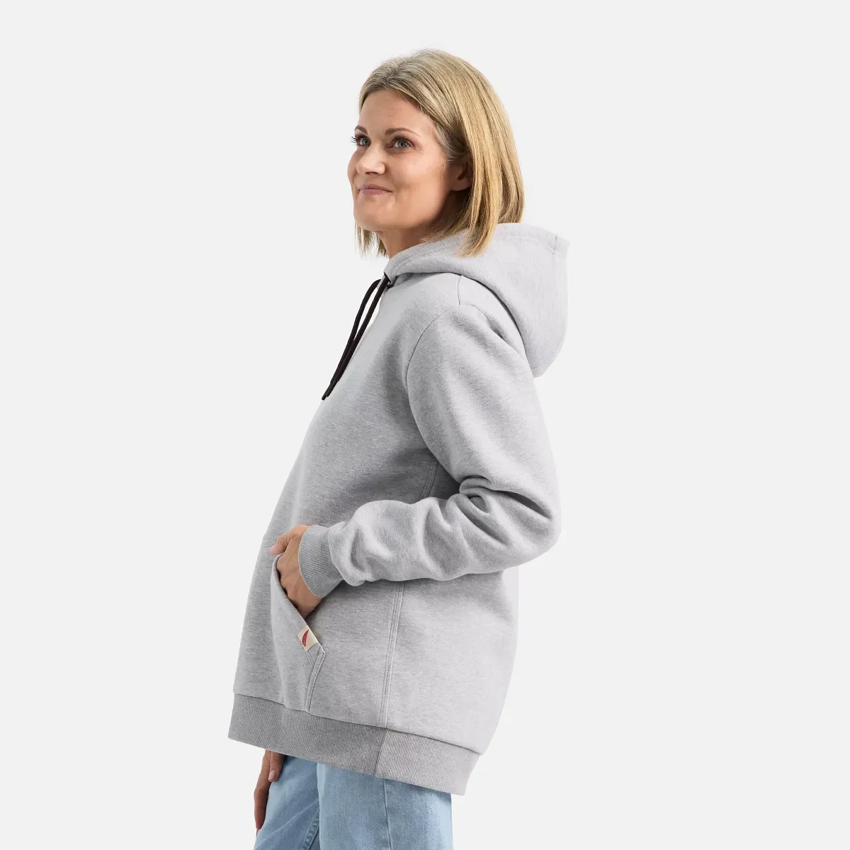 Hoodie Damen-Hoodie in Meliergrau