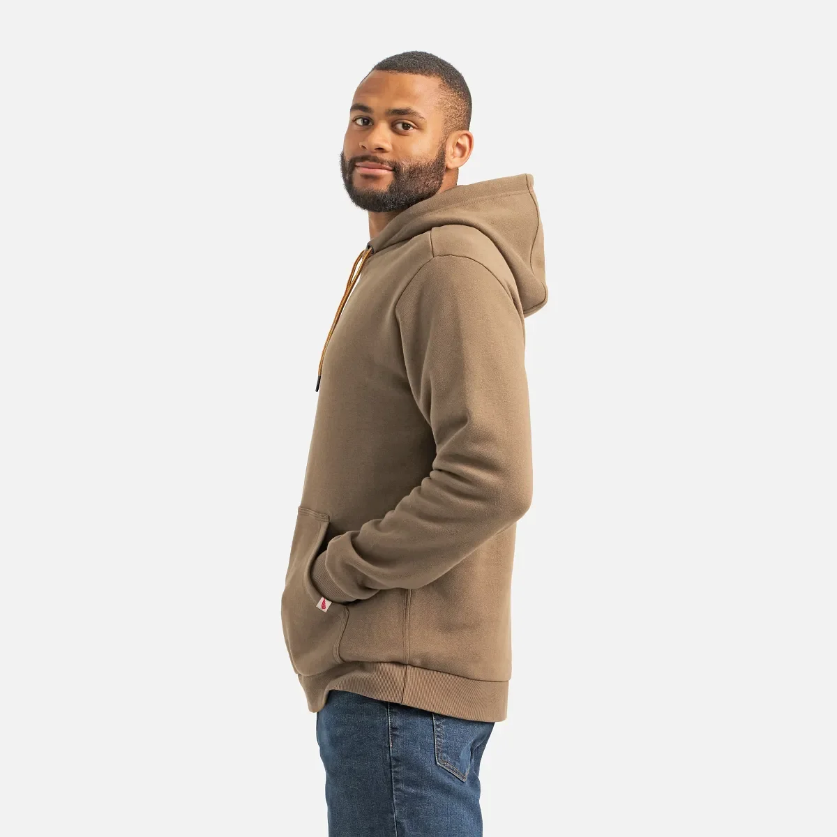 Hoodie mit Ärmelaufdruck – Herren-Hoodie in Braun