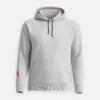 Hoodie mit Ärmelaufdruck – Herren-Hoodie in Hellgrau meliert