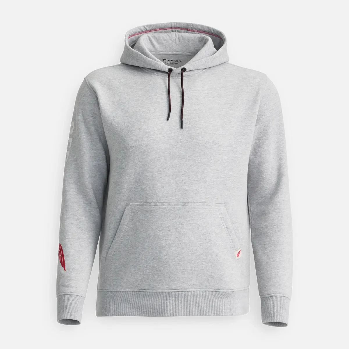 Hoodie mit Ärmelaufdruck – Herren-Hoodie in Hellgrau meliert