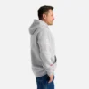 Hoodie mit Ärmelaufdruck – Herren-Hoodie in Hellgrau meliert