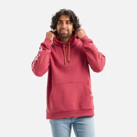 Hoodie mit Ärmelaufdruck – Herren-Hoodie in Rot