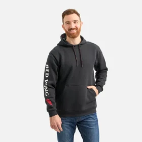 Hoodie mit Ärmelprint – Herren-Hoodie in Schwarz