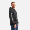 Hoodie mit Ärmelprint – Herren-Hoodie in Schwarz