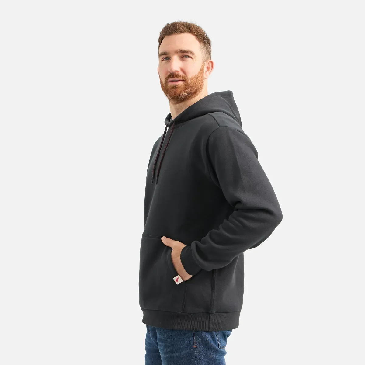 Hoodie mit Ärmelprint – Herren-Hoodie in Schwarz