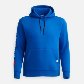 Hoodie mit Ärmelprint – Herren-Hoodie in Tiefblau