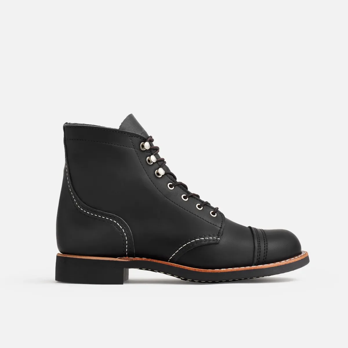 Iron Ranger® Damen-Kurzstiefel aus schwarzem Boundary-Leder