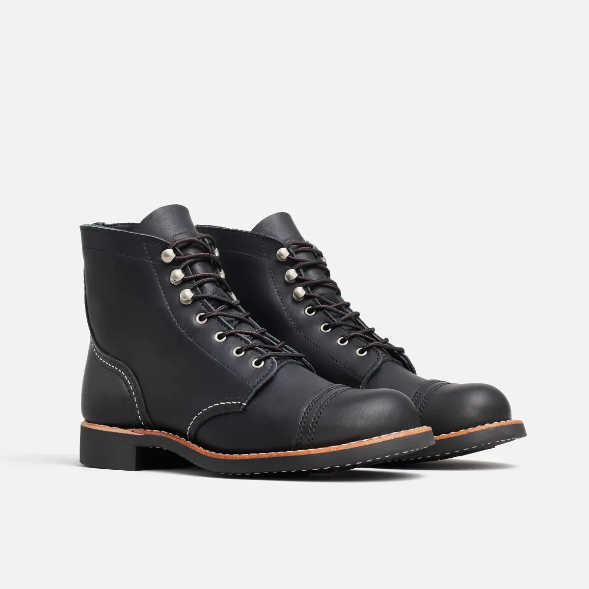 Iron Ranger® Damen-Kurzstiefel aus schwarzem Boundary-Leder