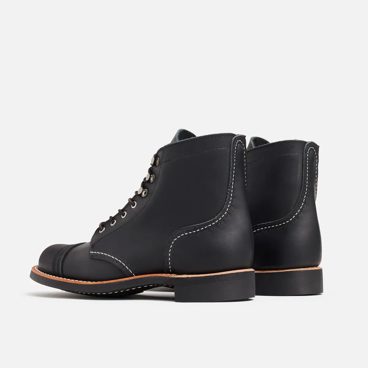 Iron Ranger® Damen-Kurzstiefel aus schwarzem Boundary-Leder