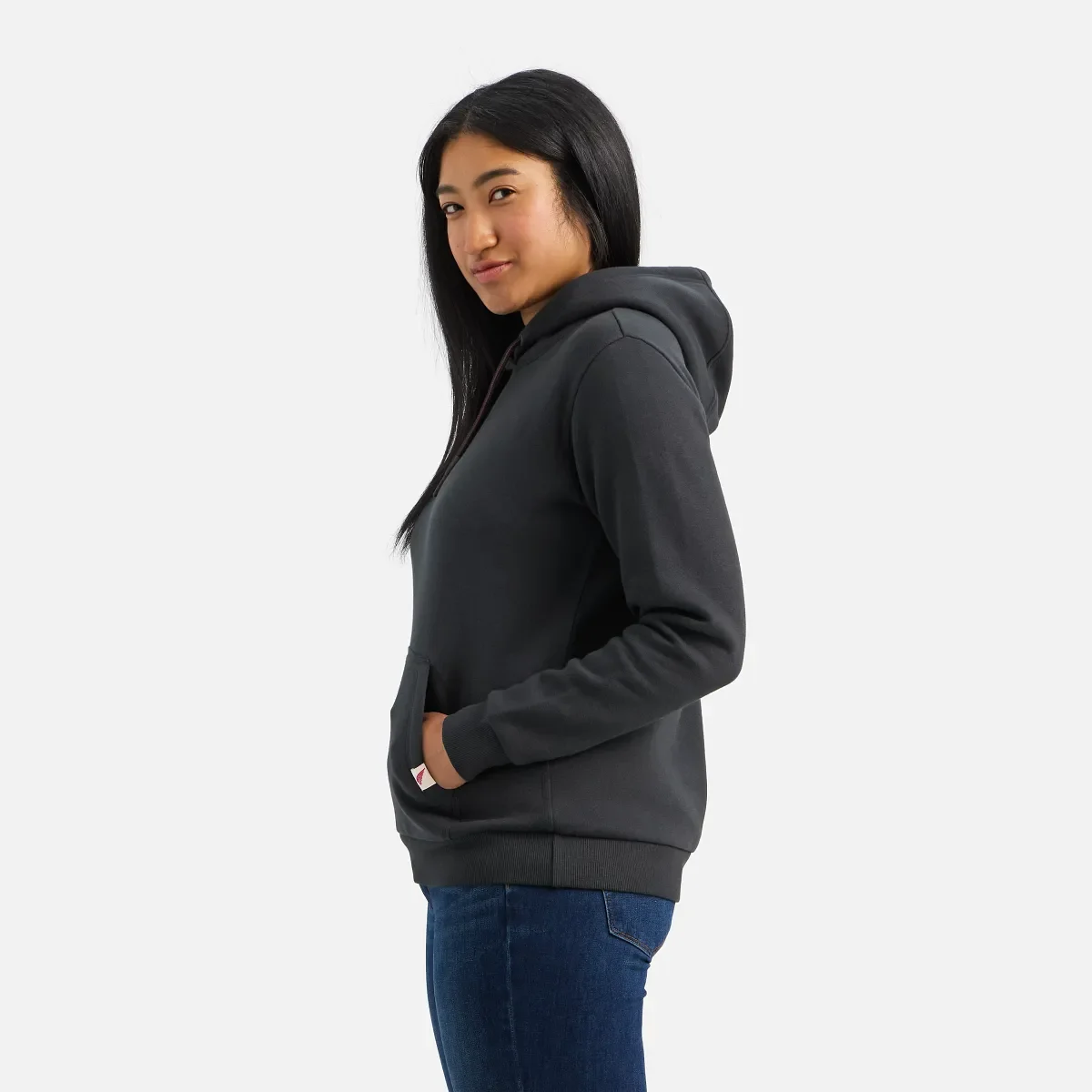 Kapuzenpullover Damen-Kapuzenpullover in Schwarz