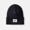 Kinder-Strickmütze mit Umschlag – Unisex-Kinder-Strickmütze mit Umschlag in Schwarz