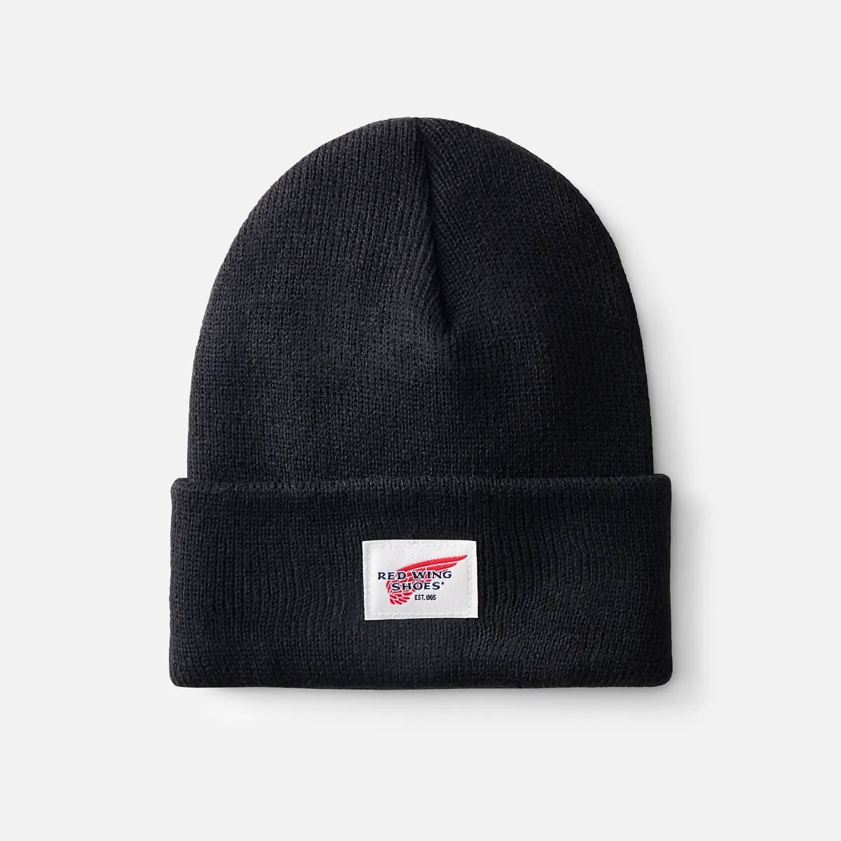 Kinder-Strickmütze mit Umschlag – Unisex-Kinder-Strickmütze mit Umschlag in Schwarz
