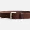 Klassischer Heritage-Ledergürtel für Herren aus Amber Pioneer-Leder