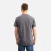 Kurzarm-T-Shirt mit Flügelmotiv – Herren-Kurzarmhemd in Dunkelgrau