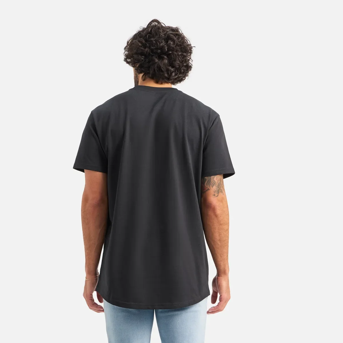 Kurzarm-T-Shirt mit Flügelmotiv – Herren-Kurzarmhemd in Schwarz