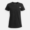 Kurzarm-T-Shirt mit Tasche Damen-Kurzarm-T-Shirt in Schwarz