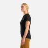 Kurzarm-T-Shirt mit Tasche Damen-Kurzarm-T-Shirt in Schwarz