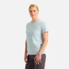 Kurzarm-T-Shirt mit Tasche Damen-Kurzarm-T-Shirt in Stahlblau
