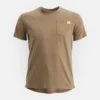 Kurzarm-T-Shirt mit Tasche Herren-Kurzarm-T-Shirt in Braun