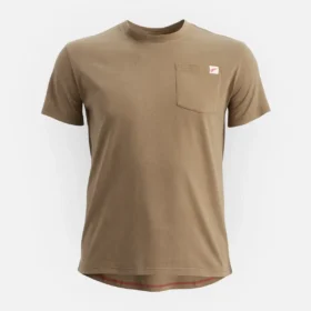 Kurzarm-T-Shirt mit Tasche Herren-Kurzarm-T-Shirt in Braun