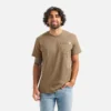Kurzarm-T-Shirt mit Tasche Herren-Kurzarm-T-Shirt in Braun