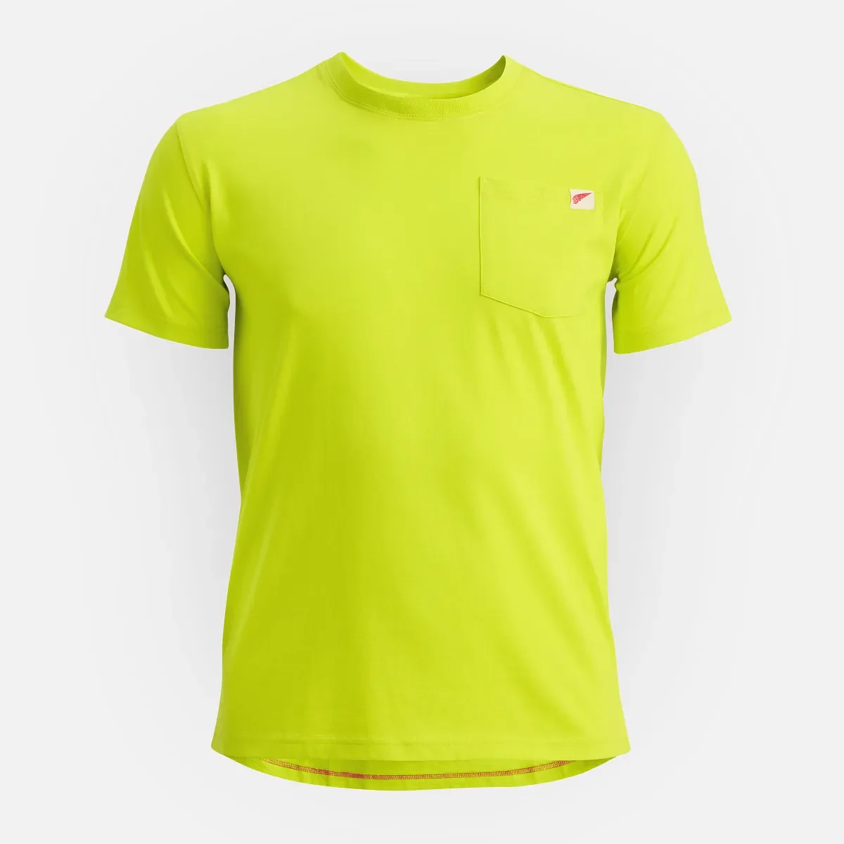 Kurzarm-T-Shirt mit Tasche Herren-Kurzarm-T-Shirt in leuchtendem Grün