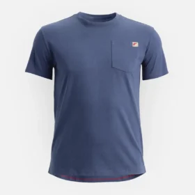 Kurzarm-T-Shirt mit Tasche Herren-Kurzarm-T-Shirt in Marineblau