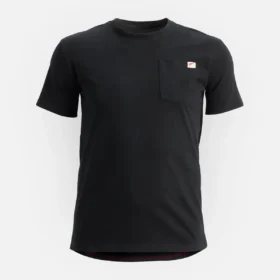 Kurzarm-T-Shirt mit Tasche Herren-Kurzarm-T-Shirt in Schwarz