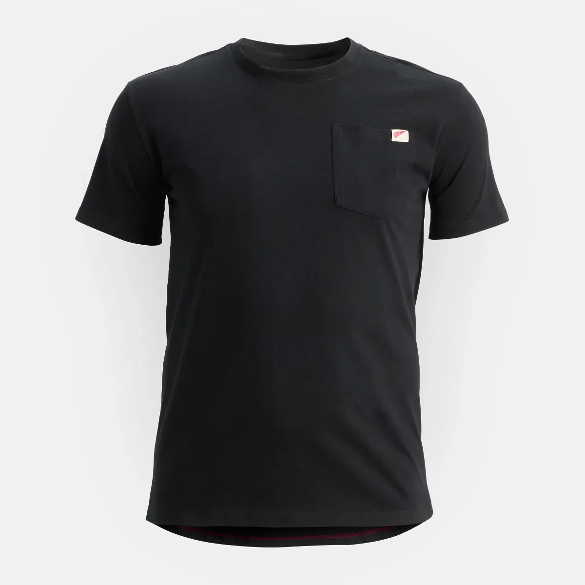 Kurzarm-T-Shirt mit Tasche Herren-Kurzarm-T-Shirt in Schwarz