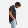 Kurzarm-T-Shirt mit Tasche Herren-Kurzarm-T-Shirt in Schwarz