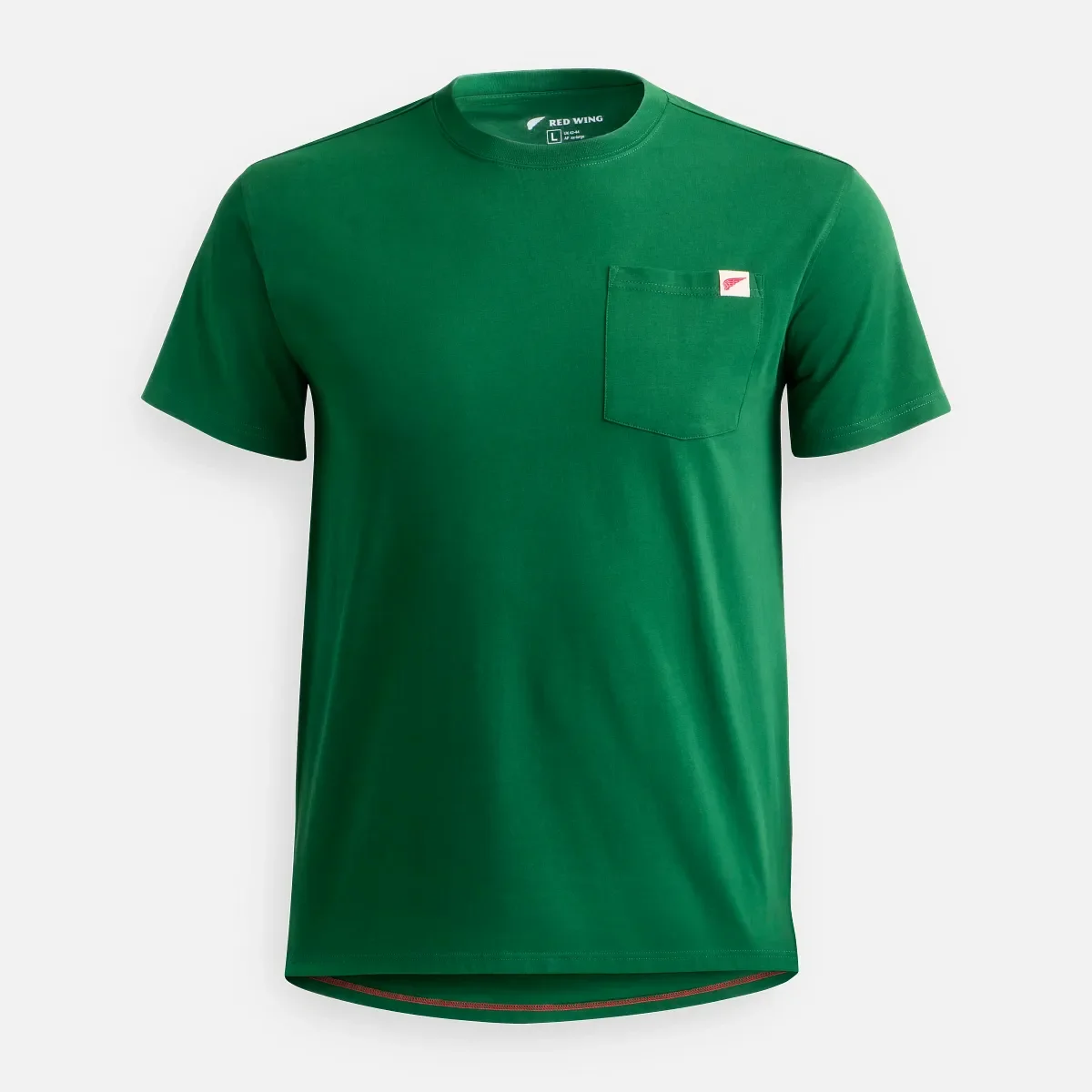 Kurzarm-T-Shirt mit Tasche Herren-Kurzarm-T-Shirt in Waldgrün