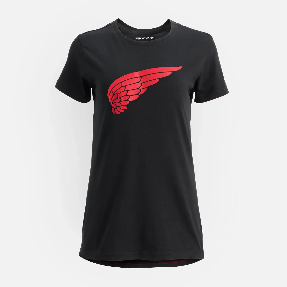 Kurzarm-Wing-T-Shirt – Damen-Kurzarm-T-Shirt in Schwarz