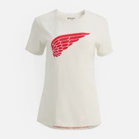 Kurzarm-Wing-T-Shirt Damen-Kurzarm-T-Shirt in Weiß