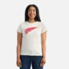 Kurzarm-Wing-T-Shirt Damen-Kurzarm-T-Shirt in Weiß