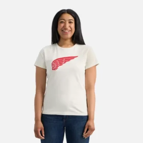 Kurzarm-Wing-T-Shirt Damen-Kurzarm-T-Shirt in Weiß