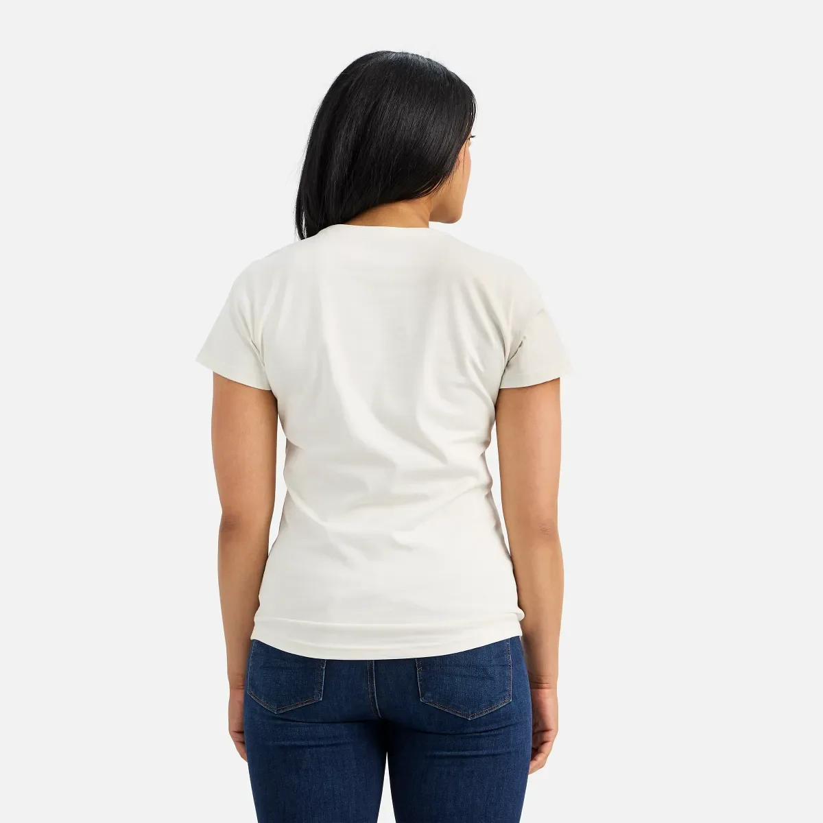 Kurzarm-Wing-T-Shirt Damen-Kurzarm-T-Shirt in Weiß