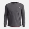 Langarm-T-Shirt mit Tasche und Aufdruck auf dem Ärmel – Herren-Langarm-T-Shirt in Asphalt