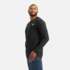 Langarm-T-Shirt mit Tasche und Aufdruck auf dem Ärmel – Herren-Langarm-T-Shirt in Schwarz