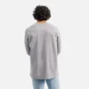 Langarm-T-Shirt mit Tasche und Ärmelprint – Herren-Langarm-T-Shirt in Meliergrau