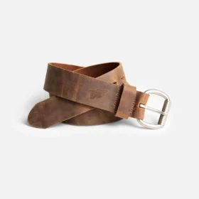 Leder-Gürtel mit Roller Bar – Red Wing-Leder-Gürtel mit Roller Bar in Braun