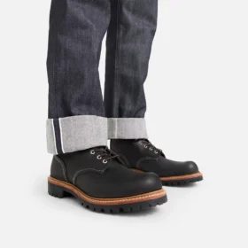 Logger Herrenstiefel „Logger“ aus schwarzem „Oil Slick“-Leder