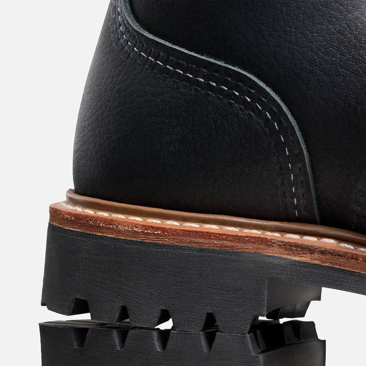 Logger Herrenstiefel „Logger“ aus schwarzem „Oil Slick“-Leder