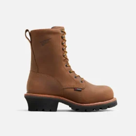 LoggerMax Herren-Stiefel, 9 Zoll, wasserdicht, gefüttert, mit Sicherheitsschuhen