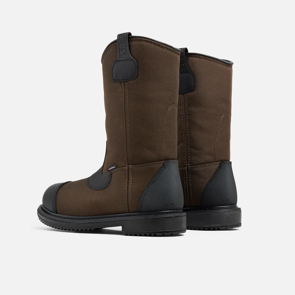 MaxBond Herren-Stiefel, 11 Zoll, Wasserdicht, mit Sicherheitsschuhen, zum Hineinschlüpfen