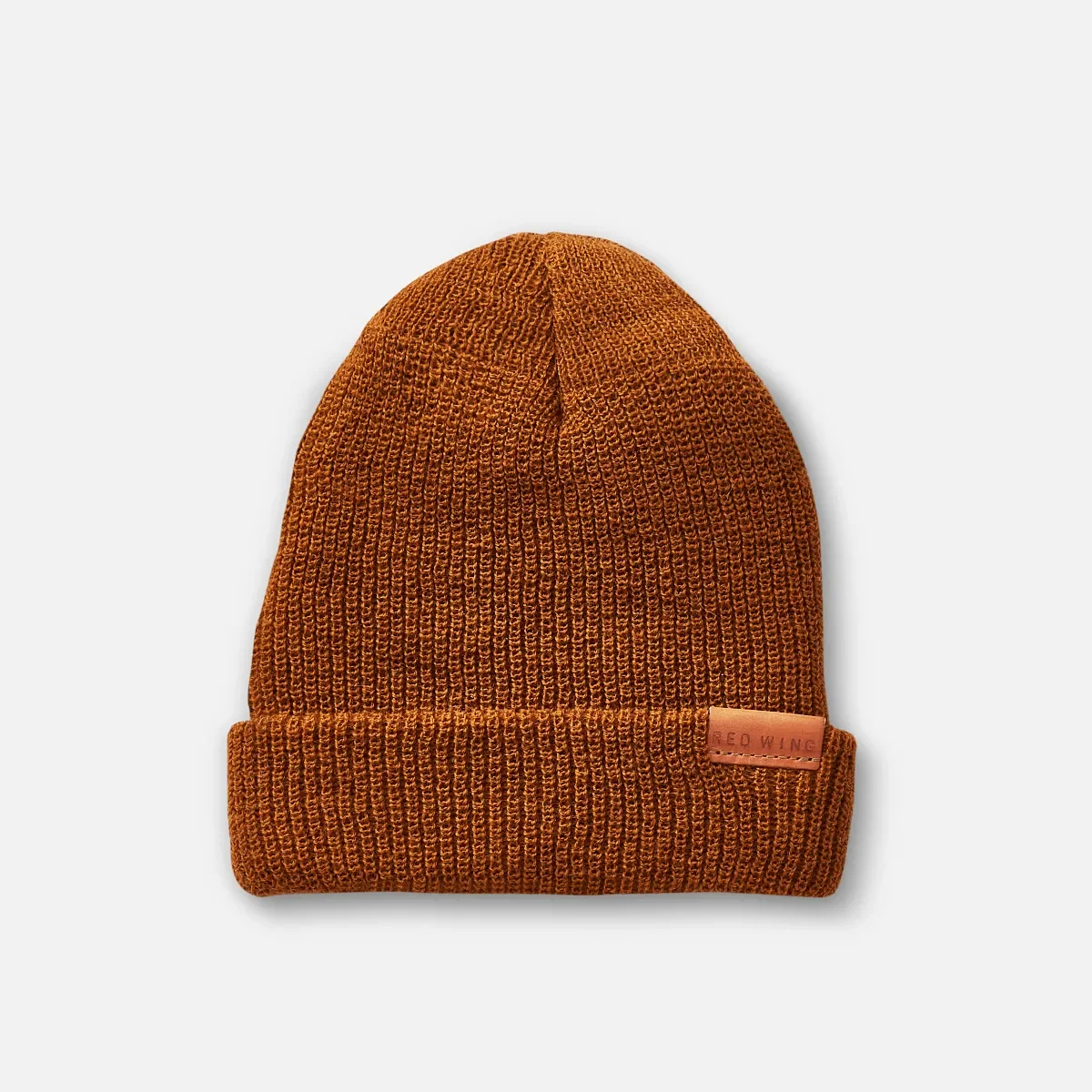 Merinowolle-Strickmütze – Unisex-Mütze aus Merinowolle in Kupfer