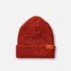 Merinowolle-Strickmütze – Unisex-Mütze aus Merinowolle in Rostrot