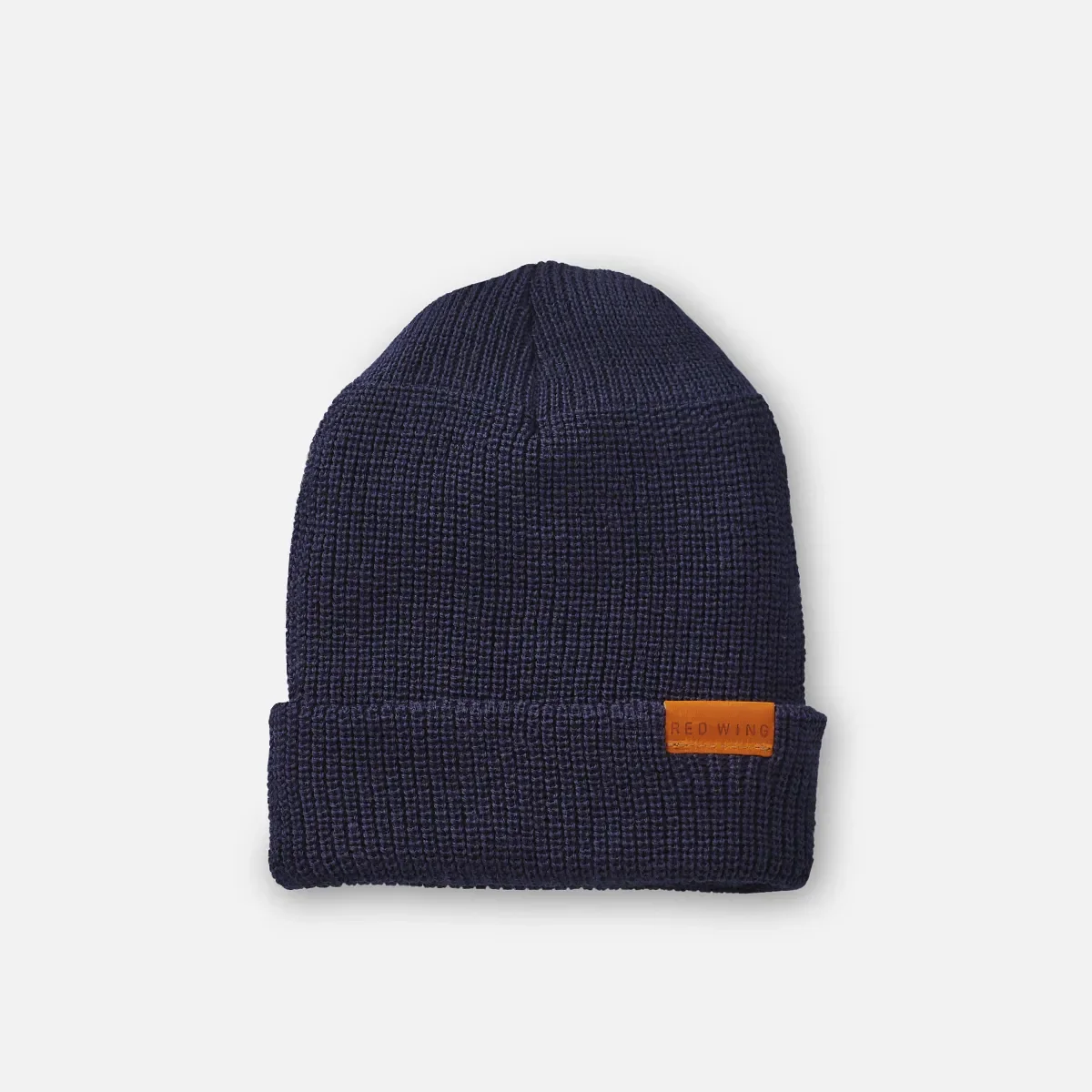 Mütze aus Merinowollstrick – Unisex-Mütze aus Merinowollstrick in Marineblau
