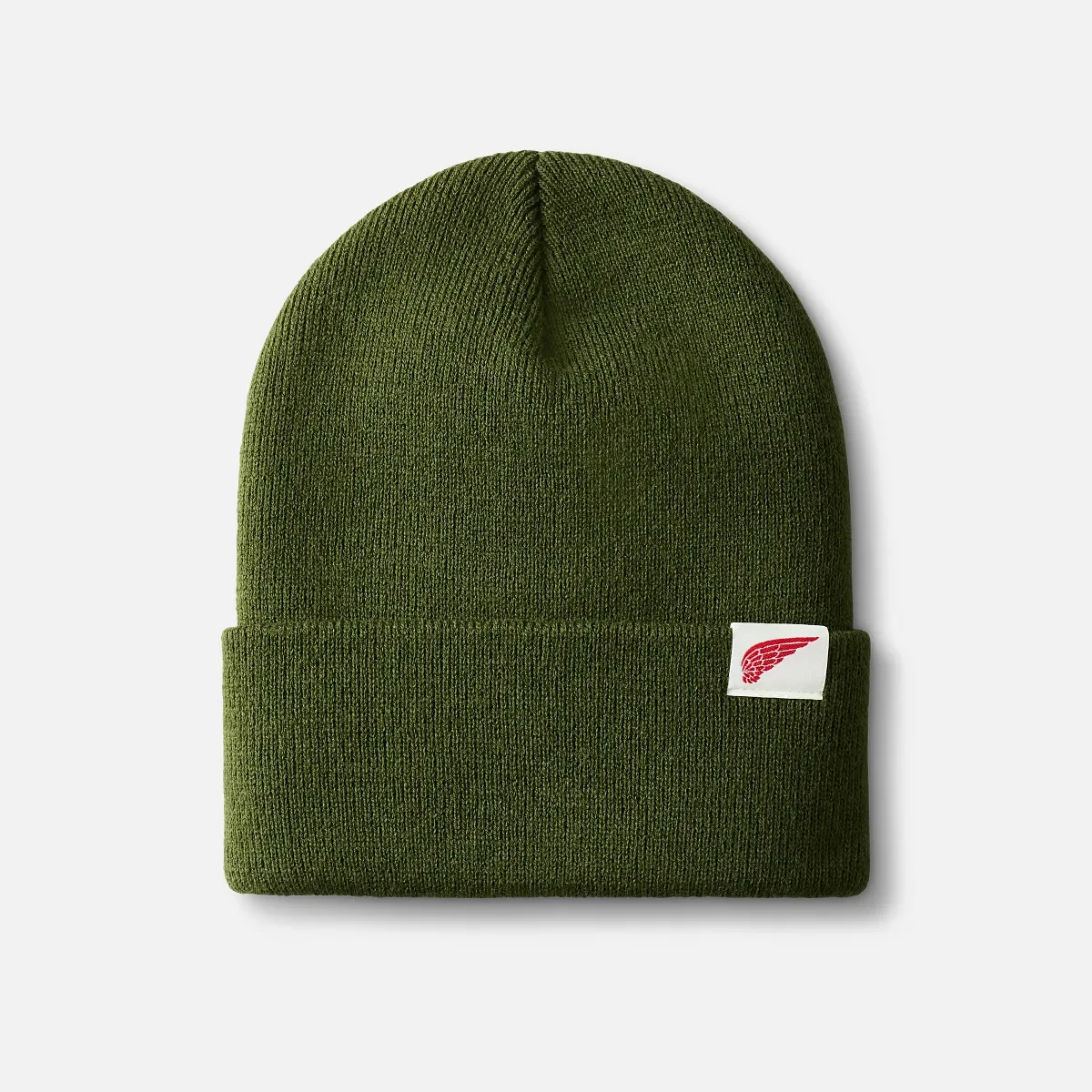 Mütze mit Logo-Strickmuster Mütze mit Logo-Strickmuster in Oliv