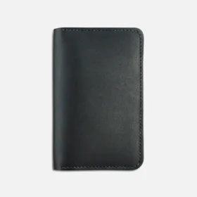 Passport-Geldbörse – Unisex-Geldbörse aus schwarzem Frontier-Leder