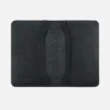 Passport-Geldbörse – Unisex-Geldbörse aus schwarzem Frontier-Leder